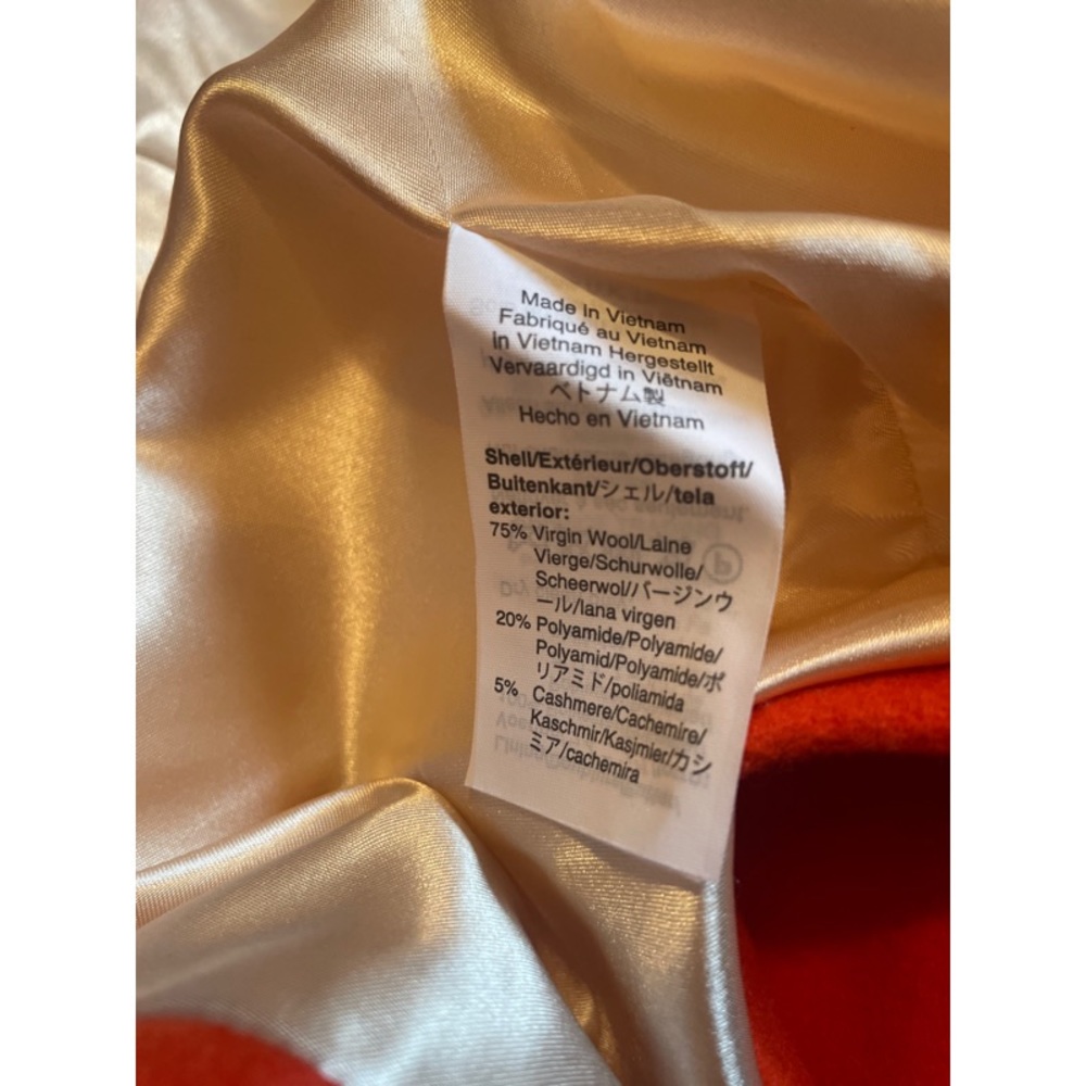 J. Crew Vibrant Orange Double-Breasted Wool Pea Coat - Picture 10 of 10